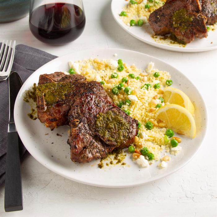 Recipe for lamb chops with sauce