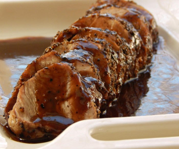 Tenderloin loin baked roast applied centslessdeals marinade centsless glaze broiled